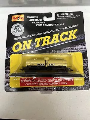 MAISTO On Track Die Cast Penn Salt Tank Car  Blister Pack • $8