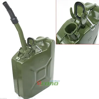 10L 2.5 Gallon Jerry Can Gas Steel Tank Green Military NATO Style • $40.99