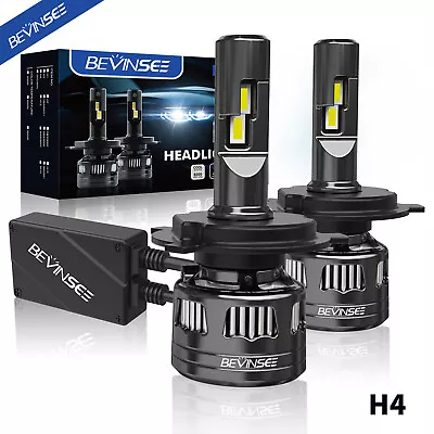 BEVINSEE H4 HB2 9003 LED Headlight Hi/Low Beam Bulbs Conversion Kit 30000LM 120W • $45.99