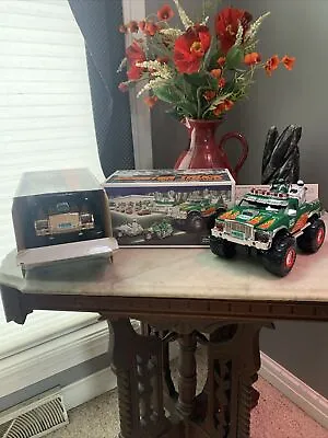 2 Brand New In Box 2007 Hess Trucks-Monster Tr.w/ Motorcycles Pull Tabs Intact • $30.25