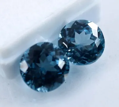 12 Ct Natural Montana Sapphire Round Cut CERTIFIED Loose Gemstone Blue Pair • $16.21