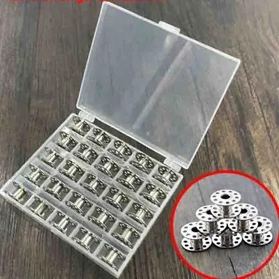 25X Sewing Machine Metal Bobbins Spools For Brother Janome Singer Craft • £3.98