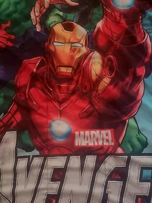 Boys Avengers Marvel Vintage Twin Size Comforter Huge Graphic Print Reversible 2 • $14