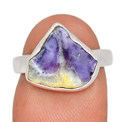 Natural Violet Flame Opal - Mexico 925 Sterling Silver Ring Jewelry S.6 CR29157 • £9.72