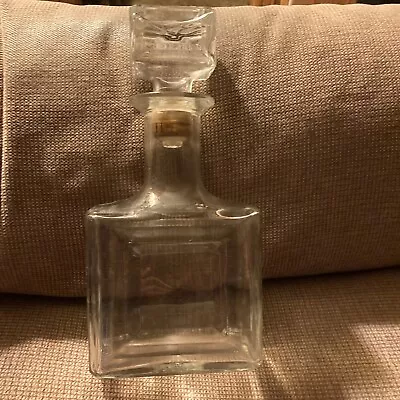 Vintage Liquor Bottle 9x6 Inch Clear Bottle  • $12