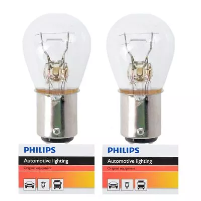 2 Pc Philips Brake Light Bulbs For Volvo 240 244 245 740 745 760 940 S40 V50 Aj • $9.62
