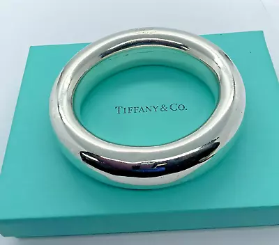 Tiffany & Co. Elsa Peretti Sterling Silver  925 Doughnut Bangle Bracelet W/box • $1599.66