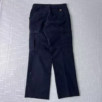 Y2K Dickies Cargo Pants Mens 31x30 Loose Baggy Skater Work Grunge Vintage Black • $26.95