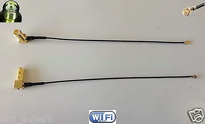 2X U.FL Mini PCI To Right Angle RP-SMA Pigtail Antenna WiFi Cable 20 Inches • $12.89