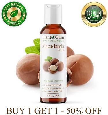 Macadamia Nut Oil 2 Oz. Cold Pressed Unrefined Virgin 100% Pure Natural Carrier • $6.85