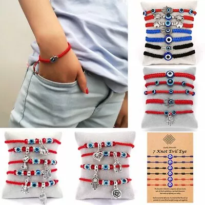 $1.48 • Buy Handmade Braided Rope Lucky String Bracelet Evil Eye Bracelets Bangle Jewelry