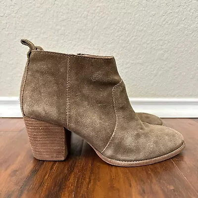 MADEWELL Brenner Ankle Boots #G8041 In Brown Suede Sz 6.5 • $50