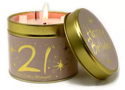 Lily-Flame Happy Birthday 21st Scented Candle Tin • £8.99