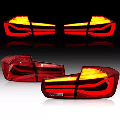 VLAND LED Tail Lights For 12-18 BMW F30 F35 Sedan/F80 M3 LCI Style Red Rear Lamp • $197.99