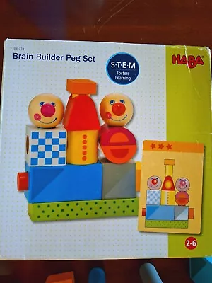 HABA Brain Builder Peg Set STEM Foster Learning Missing Pieces  Ages 2-6 • $14