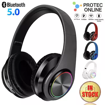 $25.95 • Buy Bluetooth 5.0 Wireless Stereo Headphones Earphones For IPad Phone IOS Android