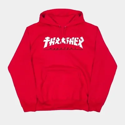 Thrasher Skateboard Magazine Hood Red Godzilla Print Austseller Hoody Sweater Ne • $70.31