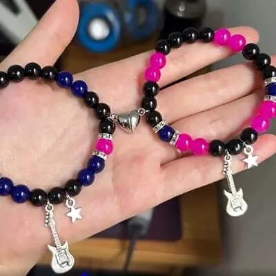 Magnetic Beaded Bracelet Who Really Cares Tv Girl Matching Bracelets  Gift • $7.48