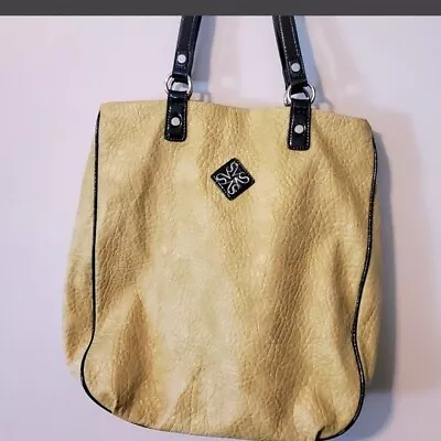 SIMPLY VERA WANG Large Side Pleated Yellow/Tan HOBO Handbag/Purse • $24