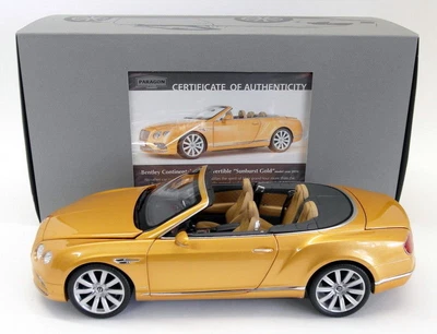 $232.63 • Buy Paragon 1/18 Scale PA-98232R Bentley Continental GT Convertible 16 Sunburst Gold
