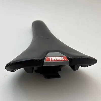 Vintage Trek System 3 Seat Saddle Leather CRMO Tubular Rails Race Black MTB A29 • $39.99