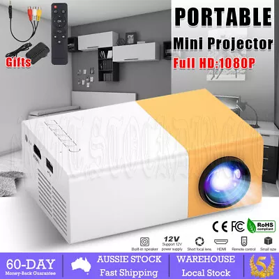$47.55 • Buy Projector Mini HDMI USB LED HD 1080P Home Cinema Portable Pocket Projector New