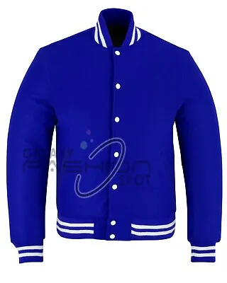 £62.99 • Buy New Mens Varsity Baseball Vintage College Letterman All Wool Style Bomber Jacket