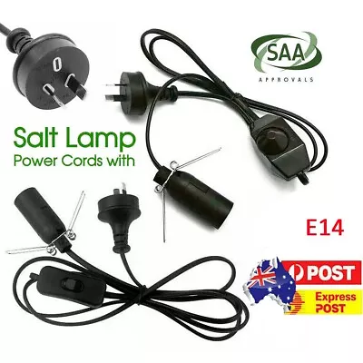 E14 Salt Lamp Power Cord Cable Dimmer ON/OFF Button Control Switch Lighting AU • $39.98