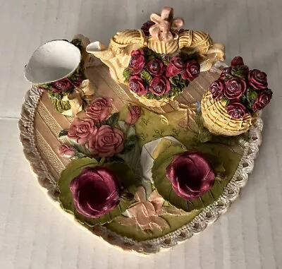 Vintage Miniature Rose Tea Set 10 Piece • $13