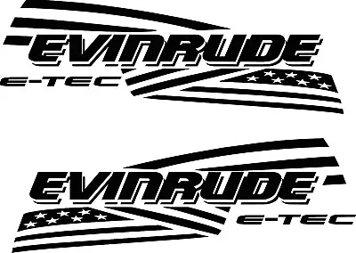 Evinrude E-tec  Boat Decal Sticker Buy 1 Get 1 Free  Left Side And Right Side • $30