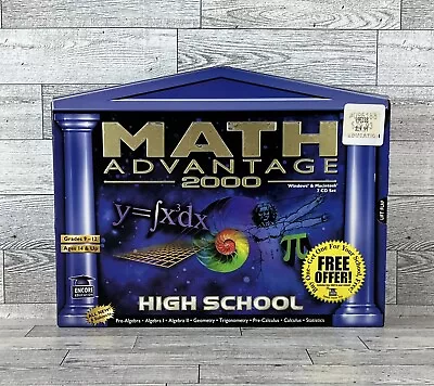 Vintage Math Advantage 2000 High School 9-12 CD-ROM 7 CD Set Win/Mac New In Box • $39.49