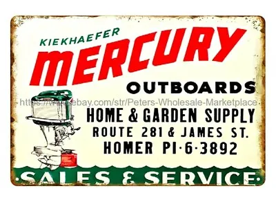 Dads Garage Signs Mercury Outboard Motors Sign Metal Tin Sign • $18.92