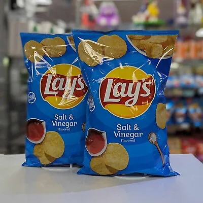 Lays Salt & Vinegar Chips 184g X 2 Bags USA Import • £17.49