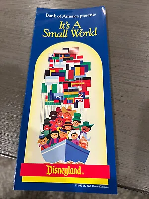 Bank Of America Presents Disneyland It's A Small World 1987 Brochure • $36.29