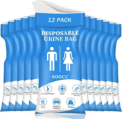 Disposable Urinal Bag 12/24 Pcs 800ML Emergency Urine Bag Unisex Urinal Bag P • $17.47