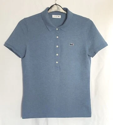 £9.99 • Buy Lacoste Womens Polo T Shirt Size 40 Women's M Medium T-shirt Blue Grey Slim Fit