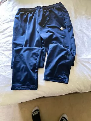 Mens Blue Adidas Tracksuit Bottoms Large Used. Gay Scally Int • £20