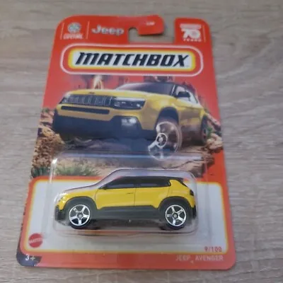 Matchbox 1/64 Diecast 70 Years Yellow Jeep Avenger • $2