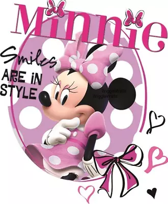 7 Inch MINNIE MOUSE Bow Decal Pink Fashionista Smiles Cameo Removable Wall Stick • $7