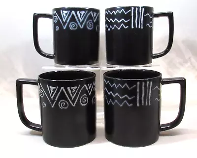 Mikasa Set Of 4 Star Track 12 Ounce Stoneware Mugs • $68.99