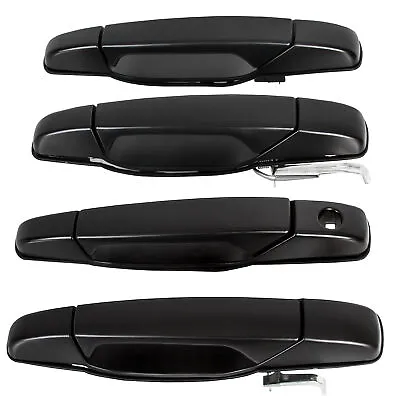 Black 4Pcs Exterior Front & Rear Door Handles Set For Tahoe Yukon Sierra 07-14 • $22.50