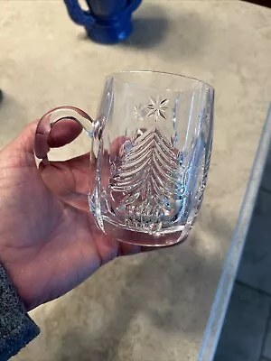 Mikasa Christmas Tree Glass Mug Discontinued Pattern 4 3/8  • $7.88