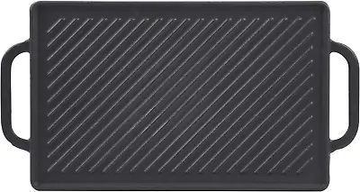 Cast Iron Reversible Grill Griddle Double Sided For Gas Grills And Stove Tops • $35.71