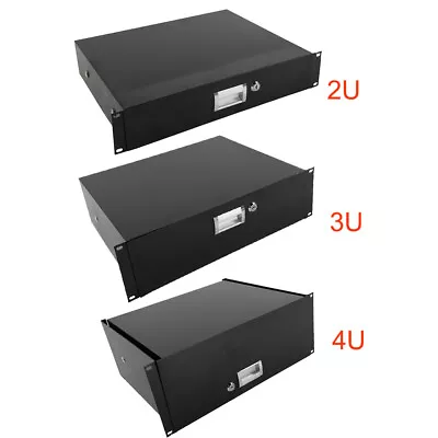 £32.98 • Buy 2U/3U/4U Rack Mount Drawer For 19 Inch Av/Network/Dj Equipment Racks Or Cabinets
