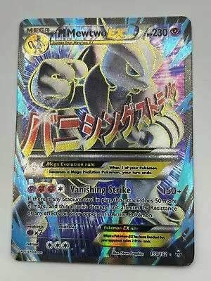 Pokemon M Mewtwo EX 159/162 XY BREAKthrough Full Art Ultra Holo Rare Card Damage • $20.50