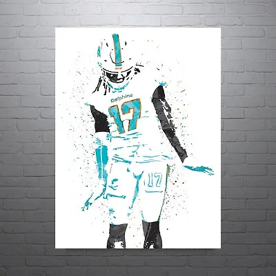Jaylen Waddle Miami Dolphins Sports Print Man Cave-FREE US SHIPPING • $17.91