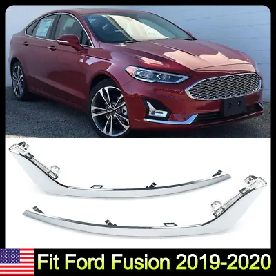 For Ford Fusion 2019-2020 Chrome Front LH RH Fog Light Lamp Strip Trim Replace • $48.99