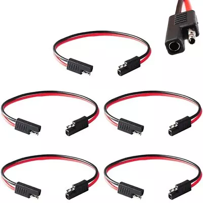 2 Pin Quick Disconnect Wire Harness SAE Connector 5 Pack Heavy Duty Cable 12  12 • $17.26