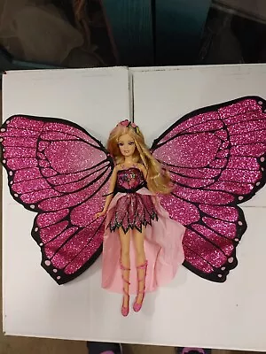 Barbie Mattel 2008 Magical Wings Mariposa Barbie Doll Butterfly Preowned • $44.95