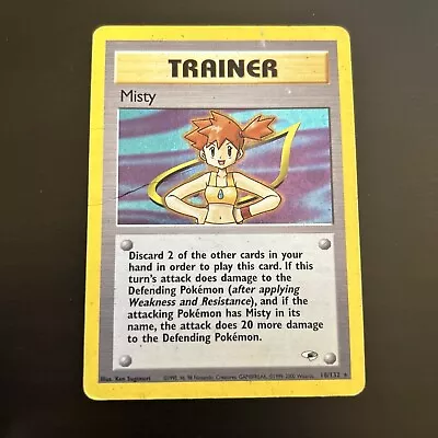 Misty 18/132 Holo Rare Unlimited 2000 Pokémon Gym Heroes WoTC HP • $18.99